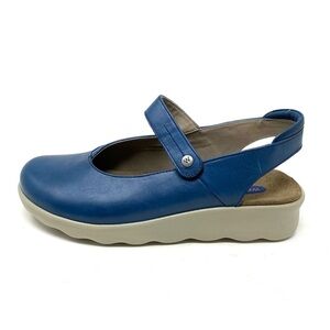 Wolky Drio Comfort Shoes Blue Vegi Leather